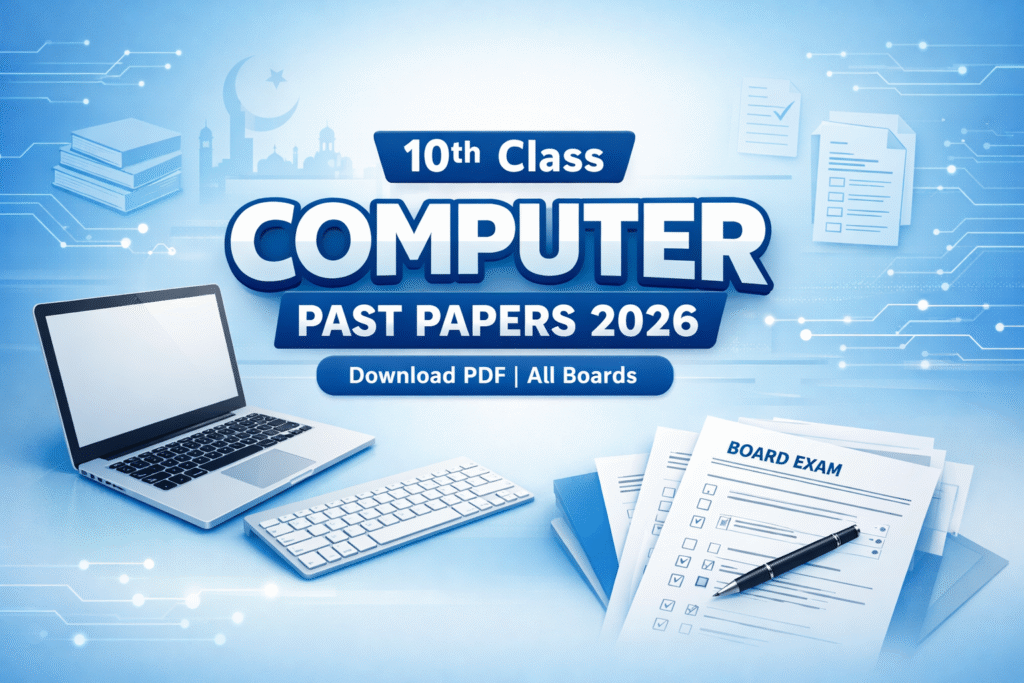 10th Class Computer Science Past Paper 2026 - All Punjab Boards Free Download