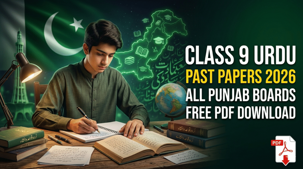 9th Class Urdu Past Papers 2026 – All Punjab Boards PDF Download
