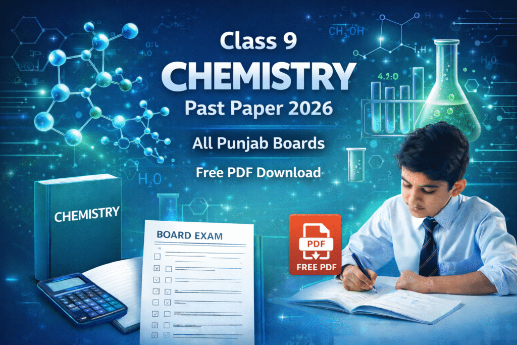 Class 9 Chemistry Past Paper 2026 – All Punjab Boards | Free PDF Download