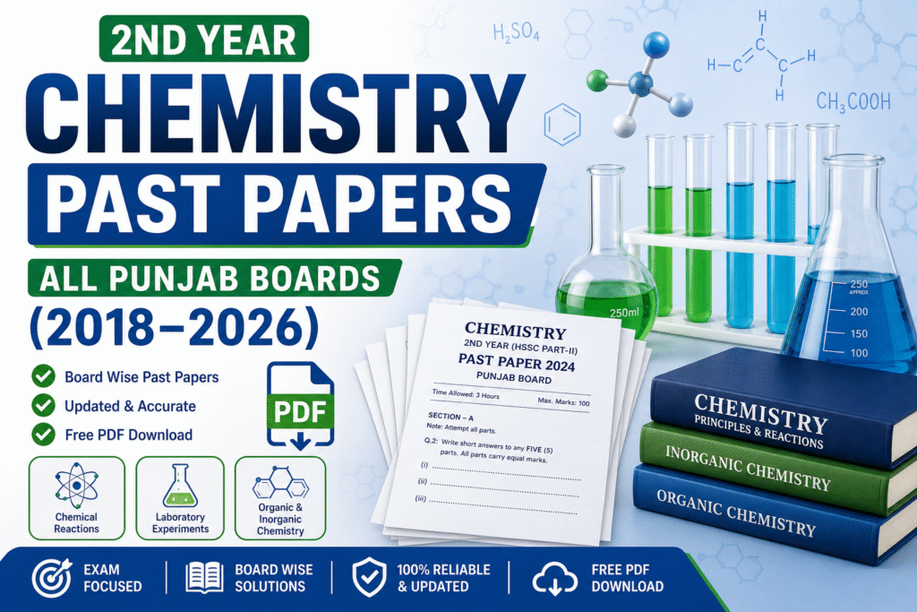 2nd Year Chemistry Past Papers – All Punjab Boards (2018–2026)