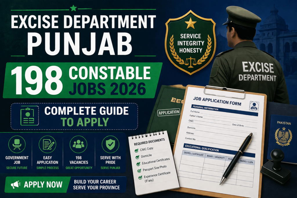 excise constable jobs 2026 punjab official advertisement